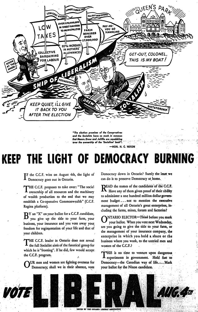 How The 1943 Election Kicked Off The Longest Political Dynasty In   Jamie Gm 43 07 28 Liberal Ad 0 