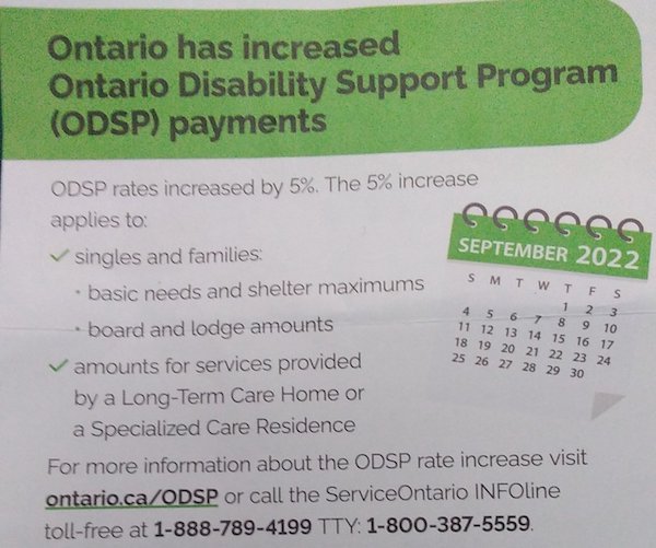 For Some ODSP Recipients The Tories 5 Per Cent Increase Adds Up To   Odsp 4 