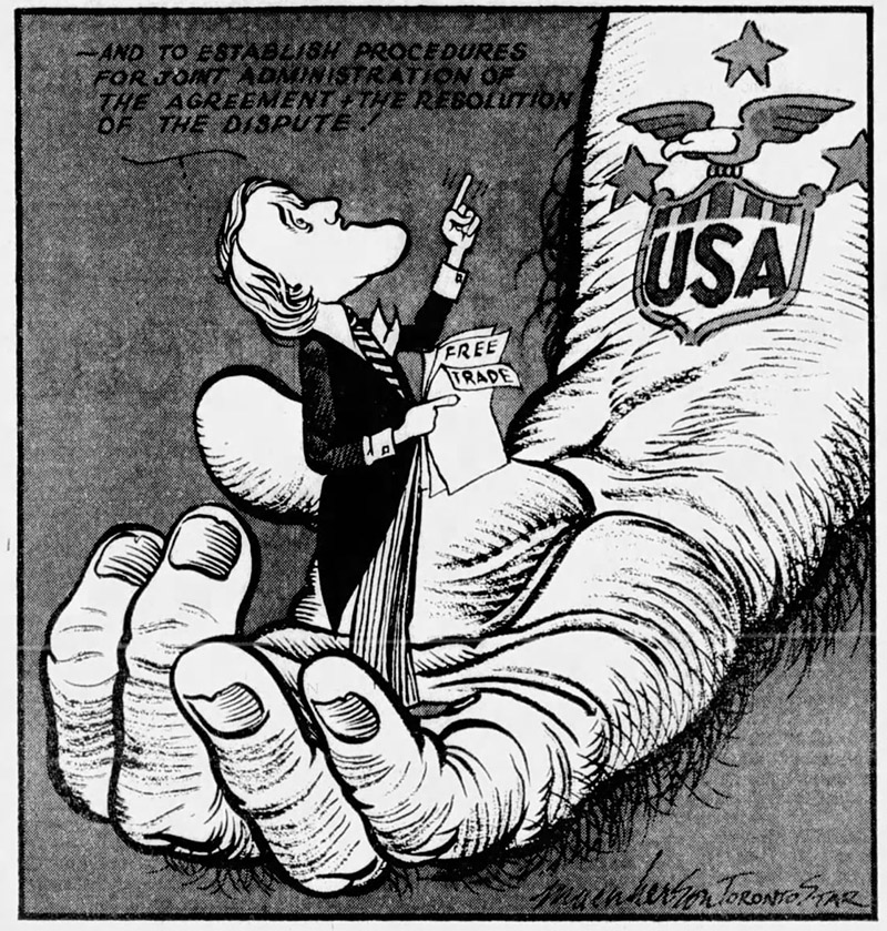 Pro Ree Tradi Pro Free Trade Political Cartoon